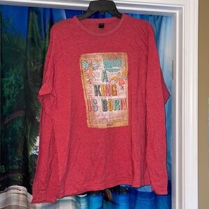 Long Sleeve A King is Born tshirt L